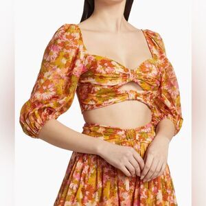 Zimmermann Violet Crop Top size 3/us size 10